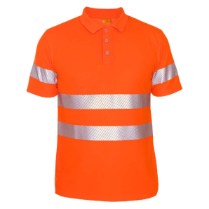 polo-shirt-uv-schutz-orange-sicherheitsdienst Polo-Shirt UV-Schutz Orange - Sicherheitsdienst UPF 50+ Warnschutz