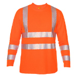 Langarm UV-Schutz Shirt Orange - Outdoor Arbeitsplatz UPF 50+