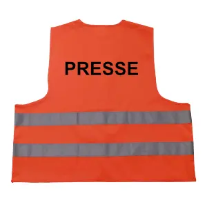 Orange Presse-Warnweste