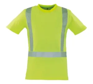 UV-Schutz - T-Shirt in gelb mit Reflexstreifen